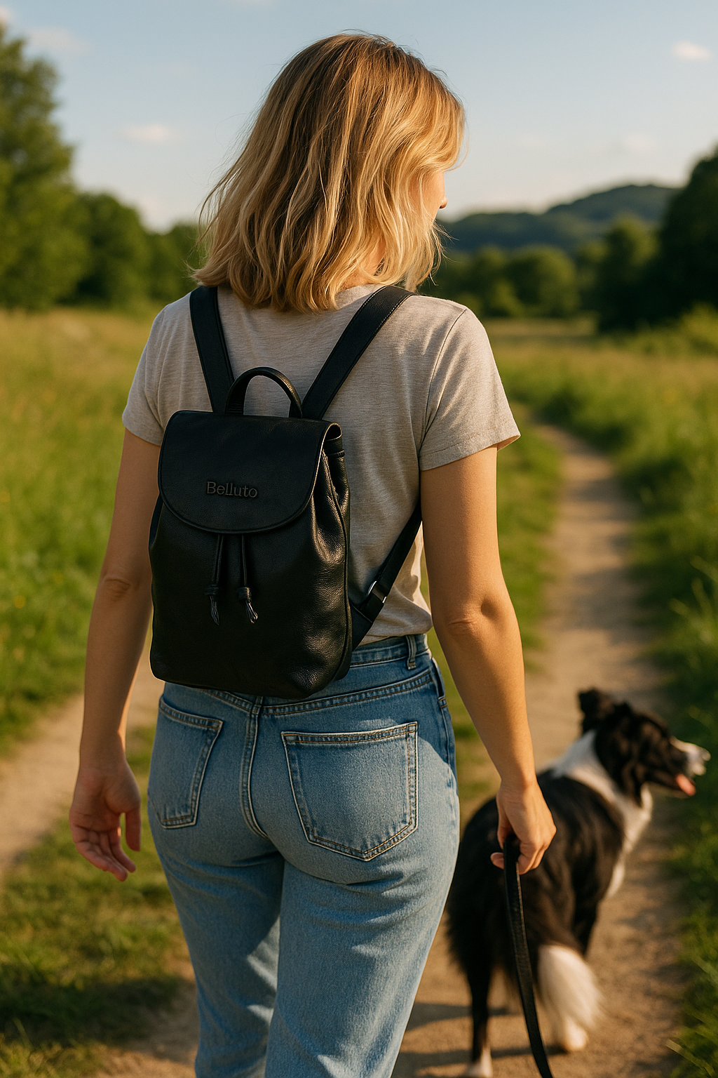 Simbruini Leather Backpack – Elegance and Functionality