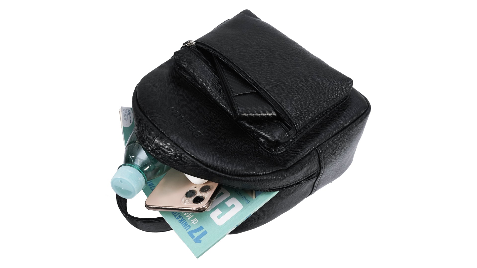 Skórzany Plecak Simbru czarny – Kompaktowa Elegancja i Funkcjonalność