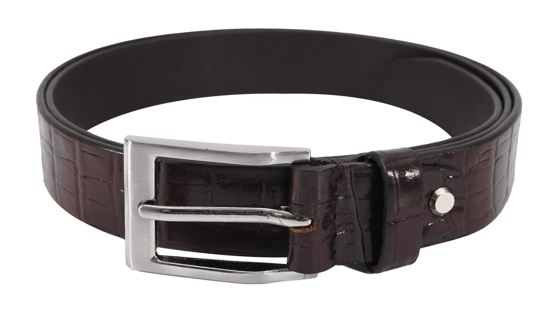 Cenis Croco Leather Belt – A Sophisticated Accessory Combining Elegance and Functionality