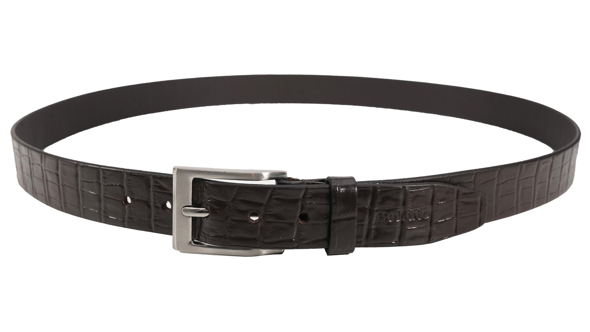 Cenis Croco Leather Belt – A Sophisticated Accessory Combining Elegance and Functionality