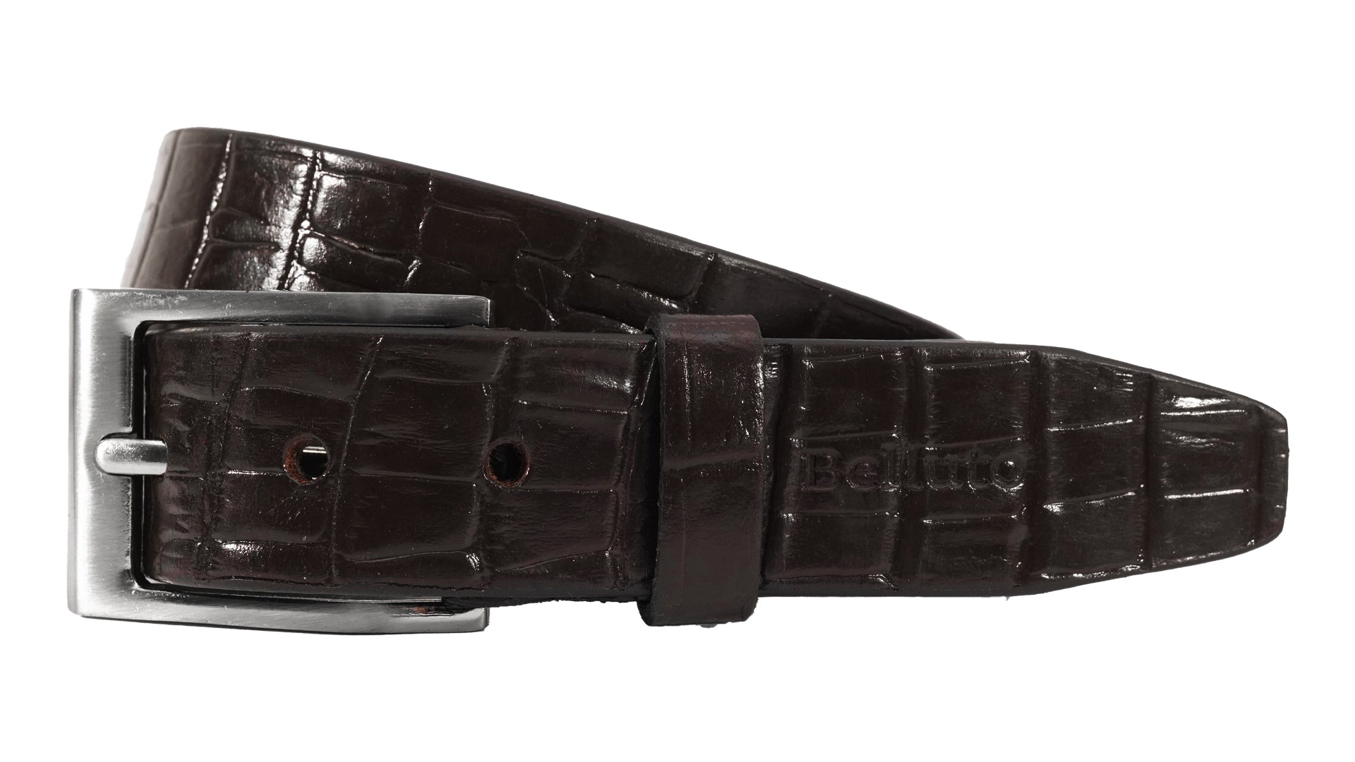 Cenis Croco Leather Belt – A Sophisticated Accessory Combining Elegance and Functionality