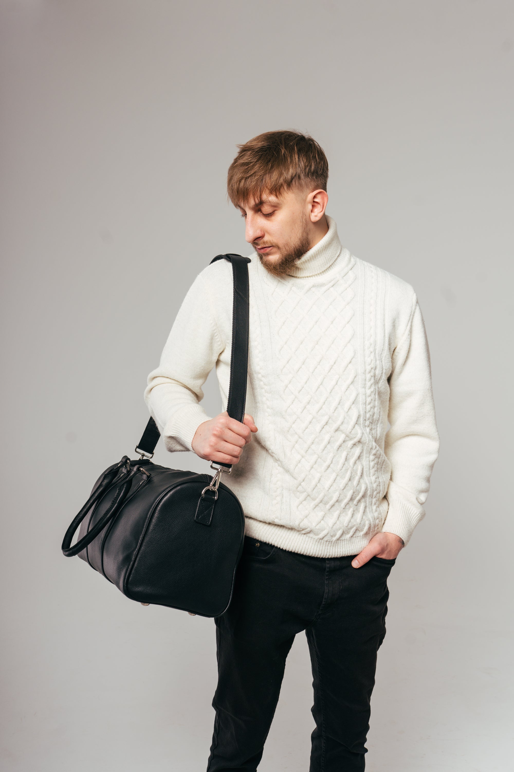 Skórzana Torba Weekender Alpy – Stylowy Towarzysz Podróży